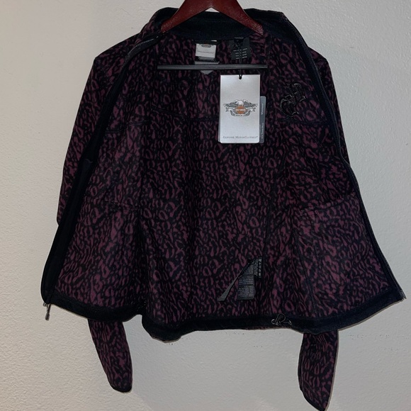 Harley-Davidson Women's Animal Leopard Cheetah Print Windproof Fleece Jacket - Picture 4 of 8